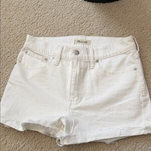 Madewell White High Rise Denim Shorts Size 29
